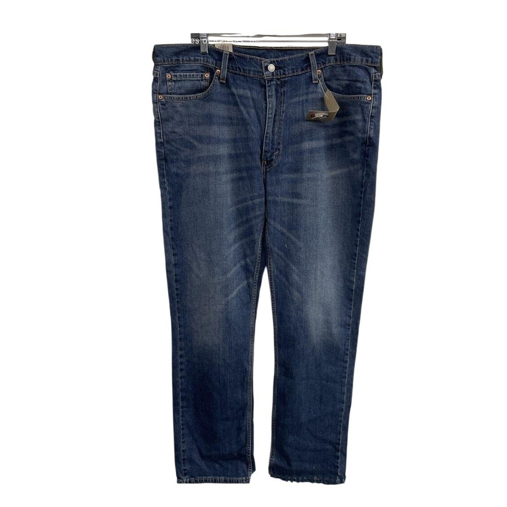 Levis 514 Straight Fit Jeans Mens 40x32 Blue Cotton Denim Pants Medium Wash NEW